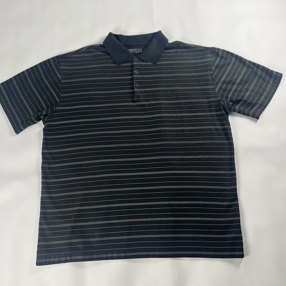 Nike‎ Golf Tour Performance Fit Dry Men's X-Large Polo Shirt Black Stripe